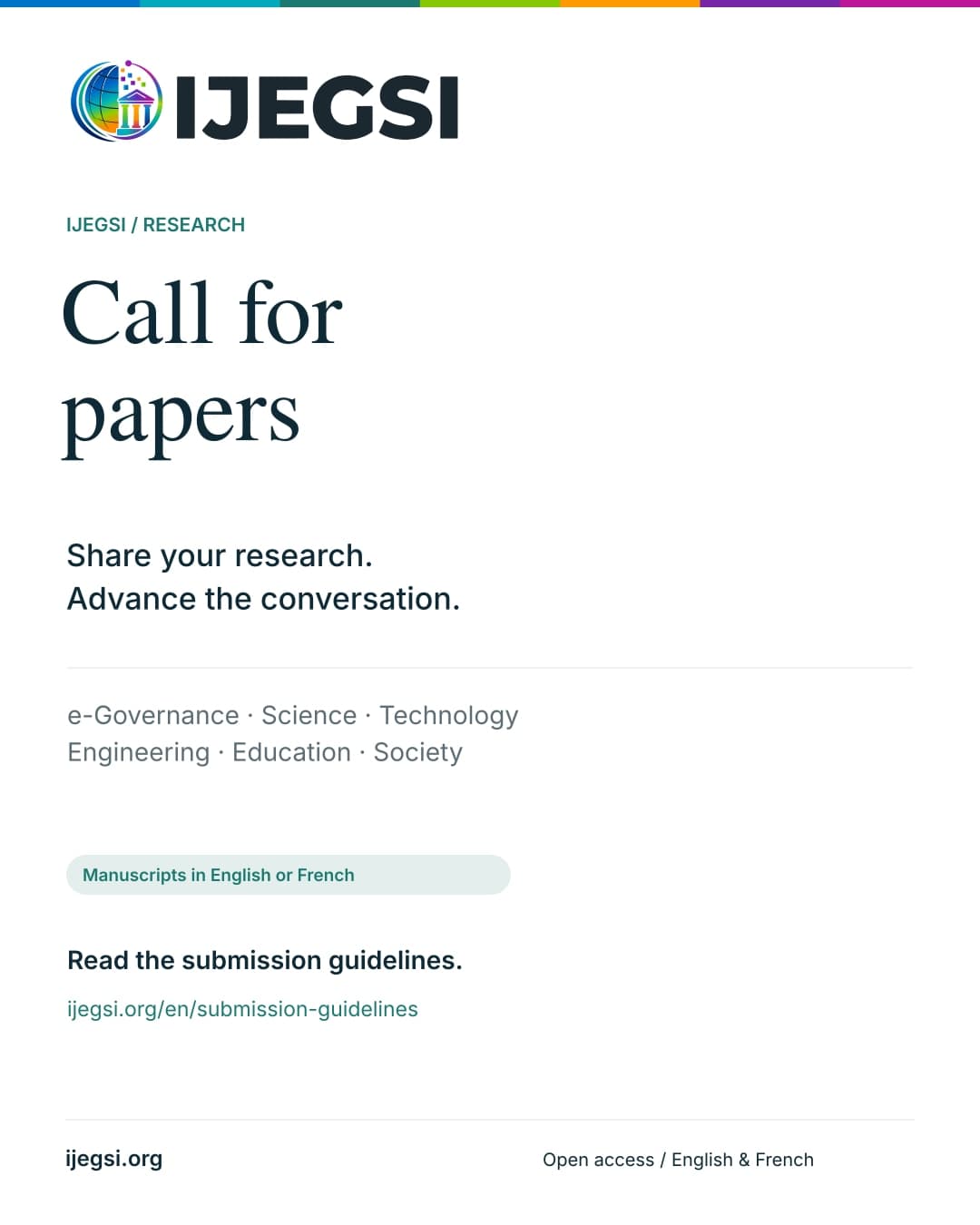 IJEGSI call for papers